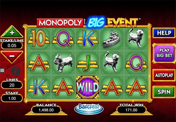 Monopoly Big Event en çok kazandıran slot oyunu